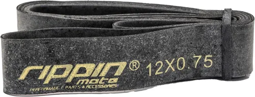 Rippin Moto Tira de llanta de motocicleta de 12 x 0.75 pulgadas (12 x 3/4 pulgadas), goma duradera, protección de tubo con orificio para vástago de