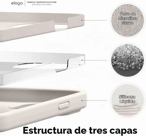 Vista 3 de elago Compatible con funda para iPhone 13 Pro, funda de silicona líquida, cubierta protectora de cuerpo completo, delgada, forro de microfibra Negro