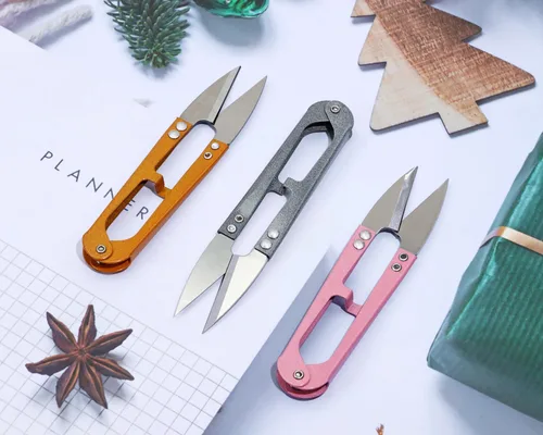 Vista 5 de Penta Angel 4.1inch Sewing Scissors Yarn Thread Scissors Mini Small Snips Trimming Nipper - Great for Stitch,DIY Supplies (3PCS, Multicolor)