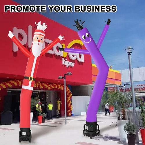 Vista 5 de MOUNTO Juego completo de marioneta bailarina voladora de 6 pies con soplador de 1/3 hp (Papá Noel)