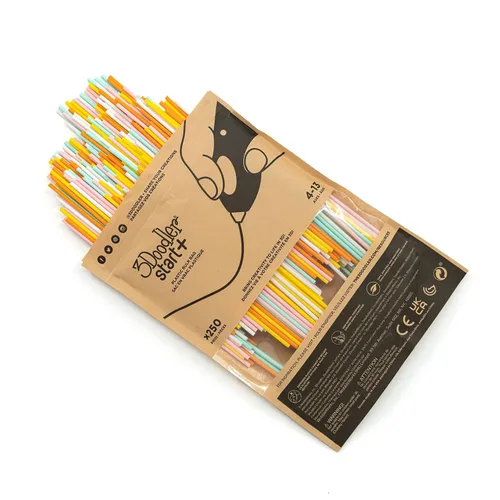 3Doodler Start Bolsa de repuesto de filamento de impresión 3D (250 hilos, más de 381 metros de plástico extrudido) - Fuego & Hielo
