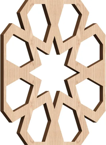 Vista 39 de 23 3/8"W x 23 3/8"H x 1/4"T Large Jackson Decorative Fretwork Wood Wall Panels, Cherry