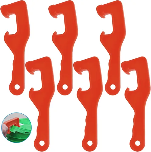 Vista 8 de Bivethoi 6 llaves de abridor de tapa de cubo de 5 galones, herramienta de abridor de cubos de plástico, elevador de tapas, abridor de latas