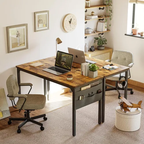 Vista 93 de CubiCubi Escritorio para computadora, escritorio pequeño de oficina en casa de 40 pulgadas, mesa de PC de estilo moderno y simple para el hogar