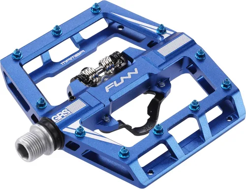 Vista 11 de Funn Mamba MTB - Pedales sin clip para bicicleta de montaña con clip de una sola cara, compatibles con tacos SPD, pedales de bicicleta de eje CrMo