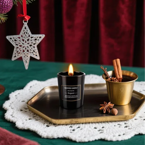 Vista 7 de Paquete de 12 velas perfumadas negras de regalo, velas de aromaterapia de cera de soja natural para el hogar, 12 fragancias, perfectas para aliviar