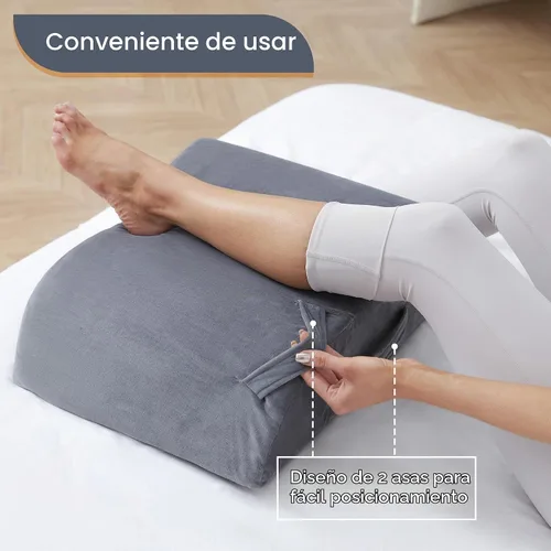 Vista 6 de Almohadas de Elevación de Piernas, Almohadas de Piernas de 8" para Dormir, Almohada de Cuña de Espuma Viscoelástica para Hinchazón, Circulación