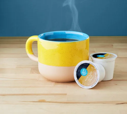 Vista 2 de Happy Belly, una marca de Amazon - Cápsulas de café de tostado medio, mezcla de casa, compatibles con cafeteras Keurig 2.0 K-Cup, 100
