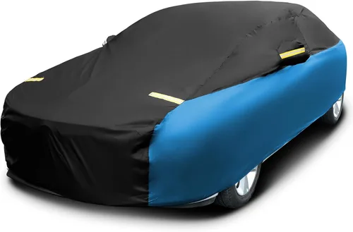 Vista 8 de Riakrum Funda completa impermeable para todo tipo de clima, para automóviles, resistente al viento, a la lluvia, protección UV, resistente a