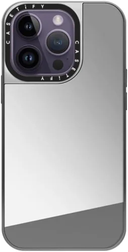 Vista 47 de CASETiFY Funda de espejo para iPhone Air [Reflejante/Compatible con Magsafe / Protección contra caídas de 4.9 pies de grado militar 1X] - Negro