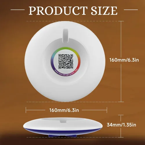 Vista 2 de Dream Color - Base de altavoz con luz LED, soporte de escritorio, compatible con Echo Dot (5ª generación), Echo Spot, HomePod Mini, Echo Dot