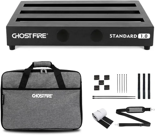 Vista 13 de Pedalera de Guitarra Ghost Fire de Aleación de Aluminio 3.3lb Pedalera de Efectos 22''x12.5'' con Bolsa de Transporte, Serie V (V-STANDARD 2.0)