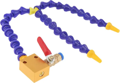 CLAHJQX - Sistema de pulverización de lubricación de refrigerante de niebla, boquilla redonda bifurcada de doble cabeza, sistema de pulverización de