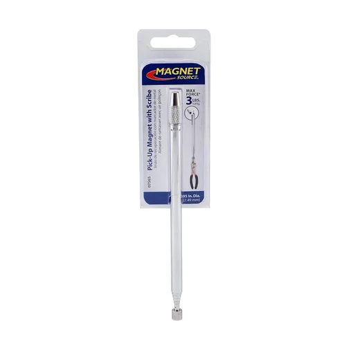 Vista 3 de Herramienta magnética de recolección Master Magnetics 07565, telescópica, recuperación de imán con punzón, 25 pulgadas de longitud, 3 lb de sujeción