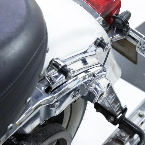 Vista 6 de Kit de hardware de acoplamiento cromado de 4 puntos Eumti para Harley Touring 2014-posterior, paquete de viaje de liberación rápida personalizada