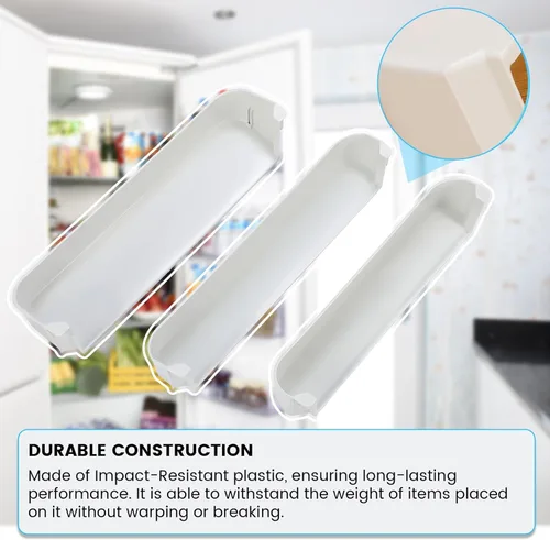 Vista 5 de HECASA 29325760166 Kit de estante para puerta de refrigerador compatible con Dometic Refrigerador Congelador Superior Inferior ABS Plástico Blanco