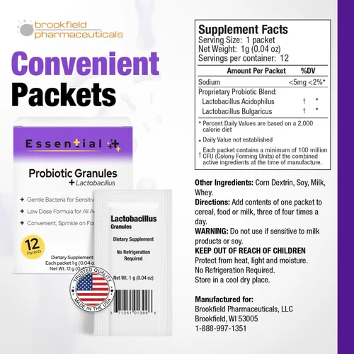 Vista 5 de Probióticos Lactobacillus para mujeres y hombres, 12 paquetes con probióticos Lactobacillus Acidophilus y Bulgaricus, suplementos dietéticos