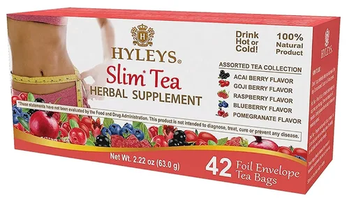 Vista 17 de HYLEYS Slim Tea Surtido de 5 sabores - Suplemento de hierbas para la pérdida de peso, limpieza y desintoxicación - 25 bolsas de té (paquete de 1)