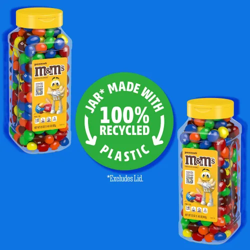 Vista 3 de M&M'S Frascos de caramelos de chocolate con leche a granel, surtido de caramelos de chocolate, caramelos a granel tamaño fiesta, bocadillos