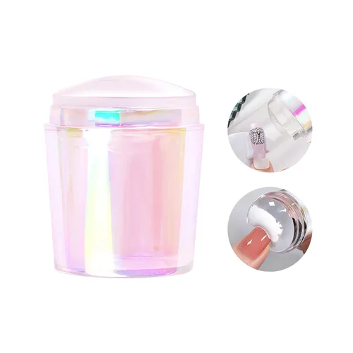 Vista 15 de Sello para uñas de silicona transparente con raspador, gel para manicura DIY, herramienta de arte de uñas para decoración de uñas francesa