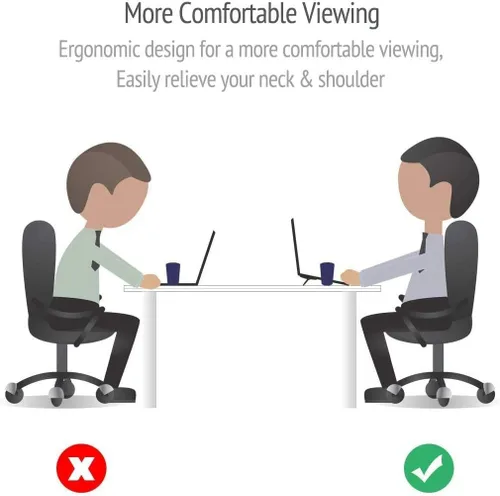 Vista 7 de Soporte portátil para computadora portátil para escritorio, plegable, invisible, elevador de laptop, ligero, universal, ventilado, soporte