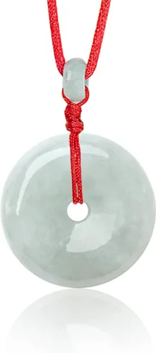 Vista 23 de Dahlia Collar eterno de jade en forma de círculo, jadeíta de grado A certificada de Birmania auténtica para la paz
