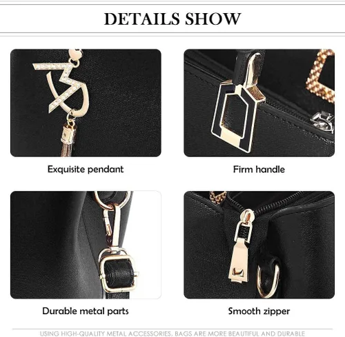 Vista 7 de Bolsos y carteras para mujer, bolsos de hombro para señoras, bolso bandolera con asa superior de diseño de ToLFE