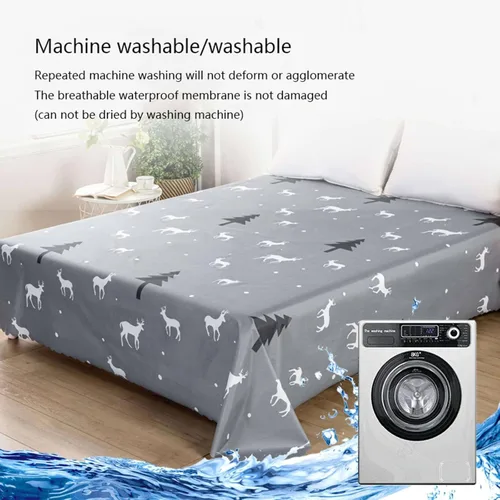 Vista 6 de SIELUNO Sábanas planas impermeables ligeras, protector de colchón, fundas protectoras de muebles para cama de tamaño individual, B-78.7 x 90.6 in