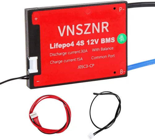 Vista 18 de LiFePO4 BMS 4S 12V 100A Sistema de Gestión de Batería de Fosfato de Hierro de Litio PCB Placa de Protección con Cables de Equilibrio para Paquete