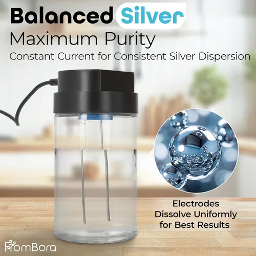 Vista 3 de Kit generador de plata coloidal Max – 99.99% de alambre de plata pura, medidor TDS, láser, frasco, botella de ámbar y bolsa de viaje – Máquina