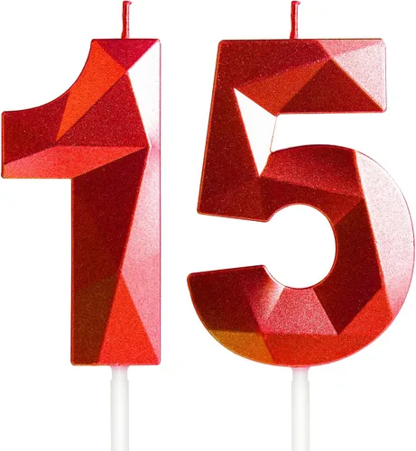 Vista 300 de Velas Número 1, Velas de Primer Cumpleaños, Vela Roja de Feliz Cumpleaños para Pastel, Decoraciones de Cobertura de Pastel de Diseño 3D para Niñas