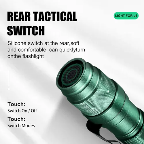 Vista 6 de Cargador de batería 18650 con 2 ranuras y linterna táctica, linternas superbrillantes de 5 modos para llevar diariamente al aire libre de campamento