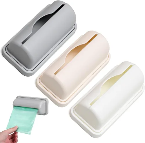 3 bolsas de basura montadas en la pared, bolsa de almacenamiento de basura de plástico, organizadores para cocina, baño, inodoro