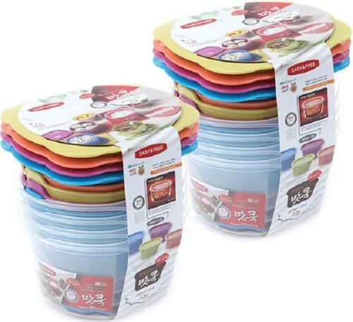 Vista 2 de MATCOOK - Juego de 8 recipientes de arroz para alimentos y alimentos con doble vapor sin bisfenol A (15.6 onzas), ideal para regalo