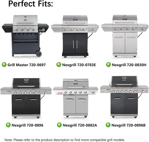 Vista 4 de KS708 - Piezas de repuesto para Grill Master 720-0697 Nexgrill 720-0830H 720-0783E 720-0737 Placa de escudo térmico para barbacoa, cubierta