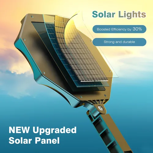 Vista 6 de Luces solares al aire libre, luz de inundación de 168 LED 6500K del atardecer al amanecer, luces solares para exteriores de 8 lados con sensor