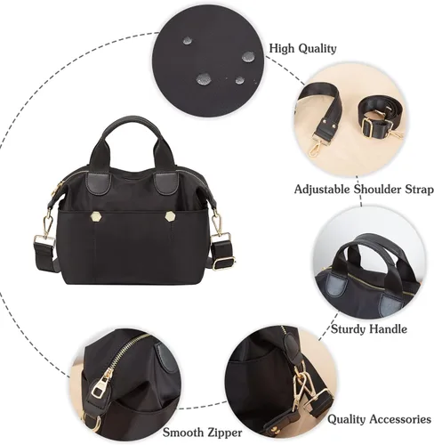 Vista 4 de PORRASSO Bolso cruzado para mujer, bolso de hombro de moda, bolso multifuncional para mujer
