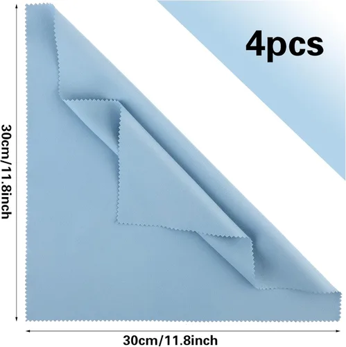 Vista 2 de 4 paños suaves para violín, paño de violín de 11.8 x 11.8 pulgadas, paño de limpieza de violín, paño de limpieza de microfibra, paño de limpieza