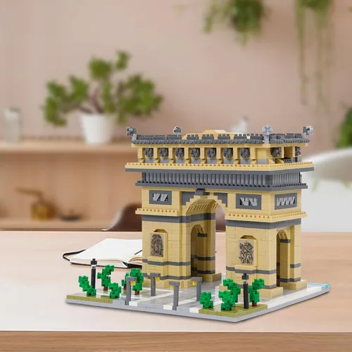 Vista 4 de Juego de bloques de construcción Modelo Arco del Triunfo Micro Bloques de construcción 2020 PCS Kit de construcción de arquitectura famosa, regalos