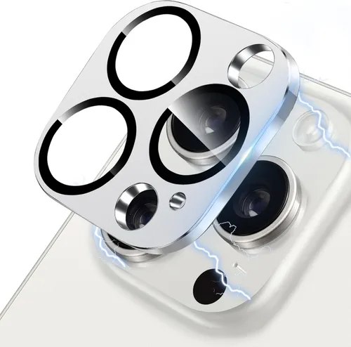 Vista 32 de Protector de lente de cámara para iPhone 13 & iPhone 13 Mini, brillante con diamantes de imitación 3D con purpurina, cubierta de cámara de vidrio