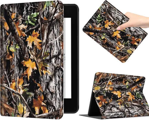 Vista 26 de Funda para Kindle de 10ª generación 2019, funda ligera y ultrafina para Kindle de 10ª generación, funda de piel sintética con soporte ajustable