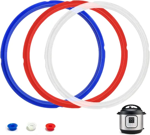 Vista 9 de Paquete de 2 Anillos de Sellado de 3 Qt para Anillos de Sellado de Instant Pot con 2 Tapas de Válvula Flotante para MiNi 3 Qt Insta Pot, Anillo