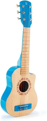 Hape - Guitarra de juguete para niños de 66 cm, guitarra de madera para principiantes, juguetes musicales con 4 cuerdas sintonizables