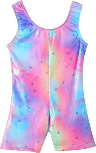 Vista 2 de QoozZ Little Girls One-piece Dancing Tumbling Gymnastics Athletic Camisole Biketards Unitards 2-11Y
