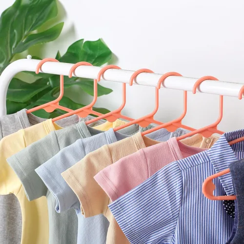 Vista 7 de Mr. Pen Perchas de plástico para niños, paquete de 10, color naranja, para niños y bebés