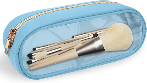 Vista 49 de izuzta Estuche de Maquillaje Pequeño y Delgado de Nylon Mini, cuadriculado, Chico, Viajes