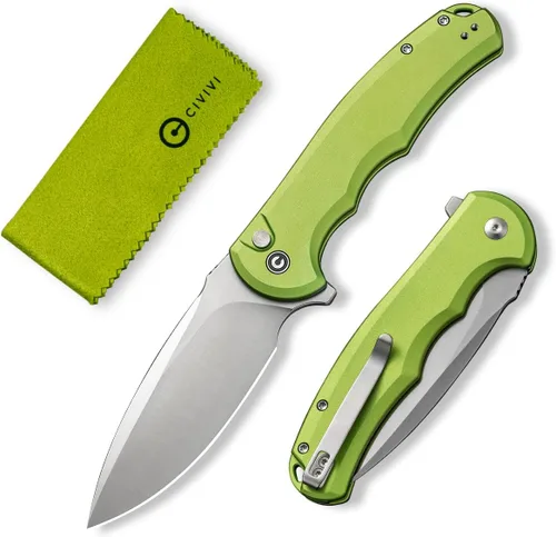 Vista 9 de CIVIVI C18026E-1 Praxis - Navaja de bolsillo con bloqueo de botón para uso diario, navaja plegable mejorada con Flipper, hoja Nitro-V de 3.75" más