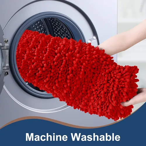 Vista 62 de FLOLEOPA Alfombras de baño de microfibra suave y esponjosa, tapetes de baño absorbentes, antideslizantes, lavables a máquina y de secado rápido