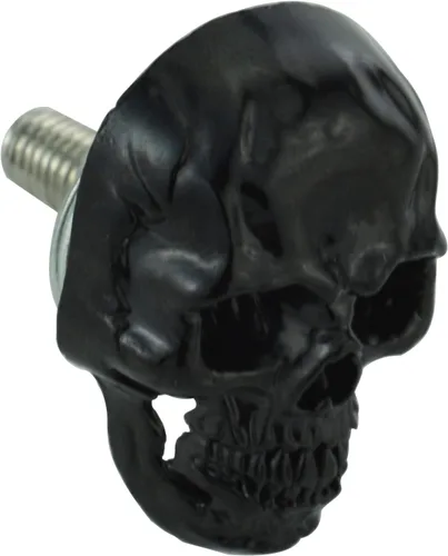 Vista 5 de Abfer Cubiertas de Tornillos de Matrícula con Diseño de Calavera Antirrobo Kit de Pernos de Marco de Tornillo de Matrícula Decorativo Compatible