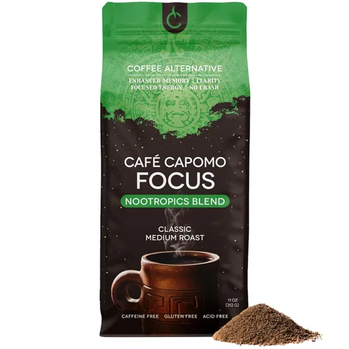 Vista 13 de Tattva's Herbs Cafe Capomo Caramel Dark Roast – Alternativa de café a base de hierbas, sustituto sin cafeína y ácido – Sabor natural a caramelo